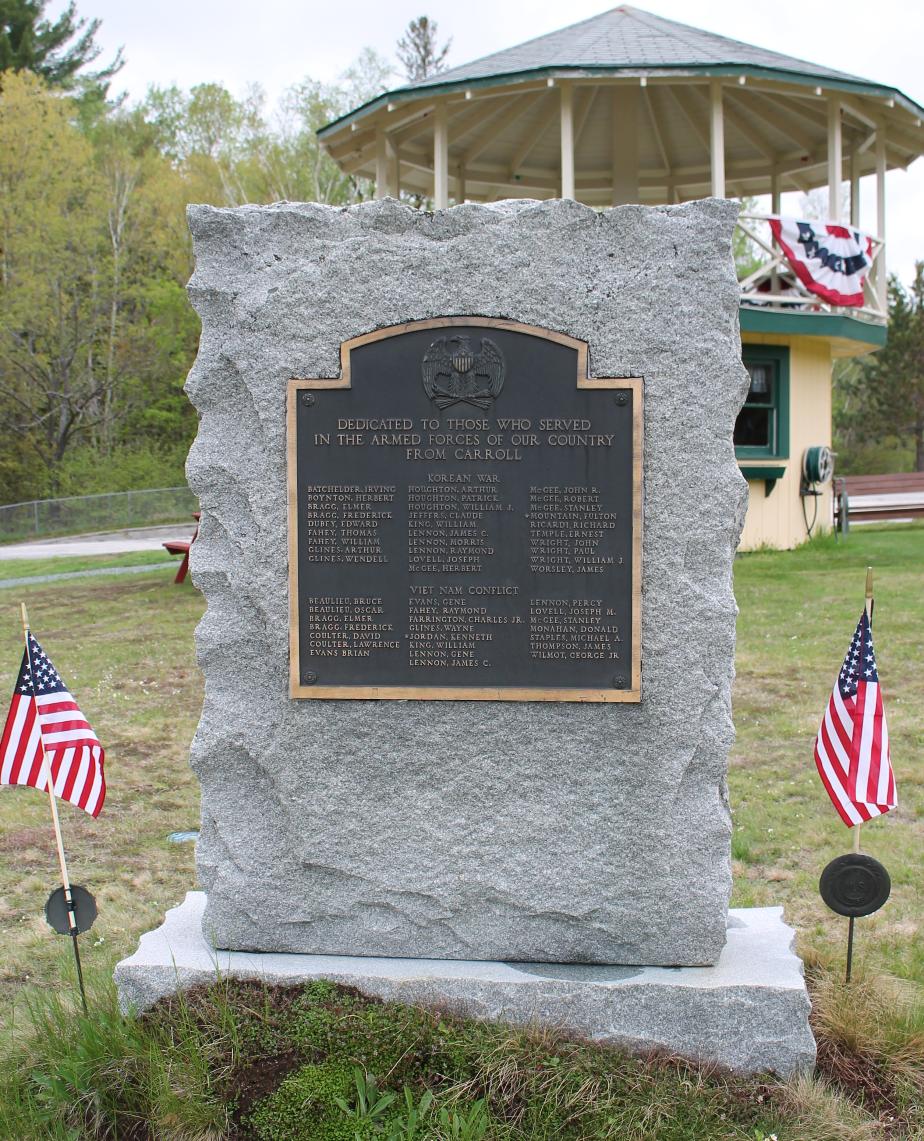 Carroll New Hampshire Veterans Memorial