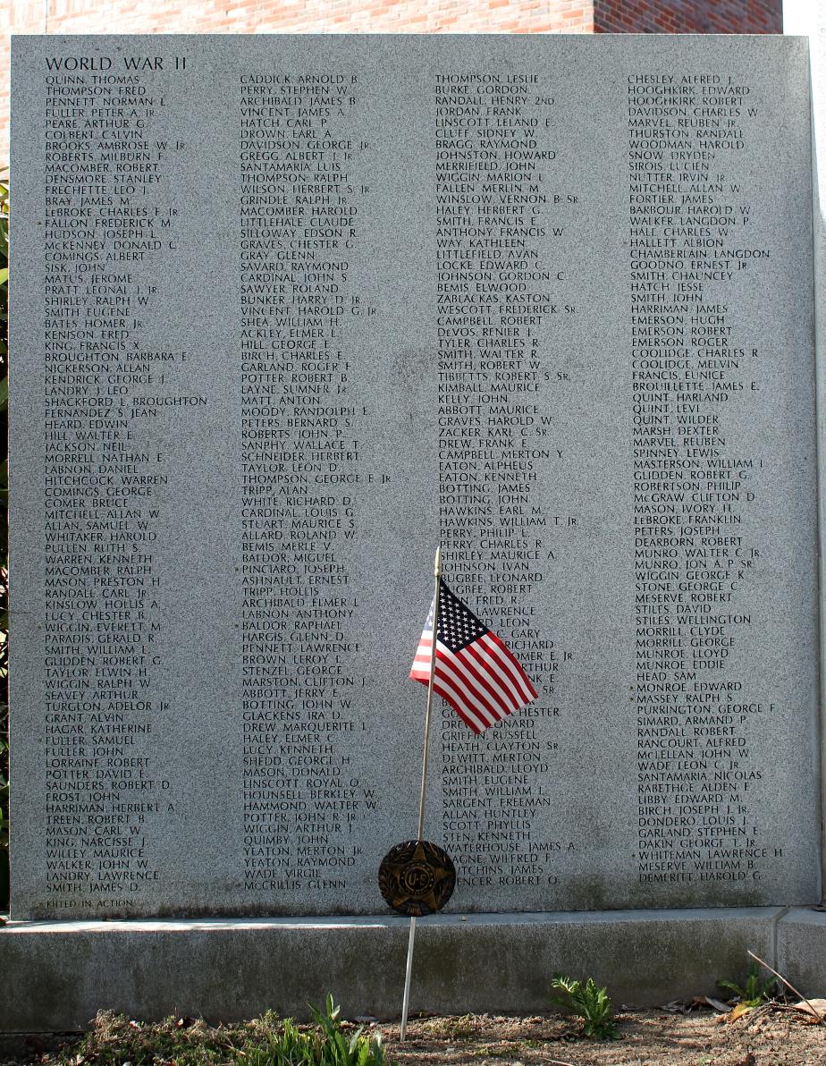 Conway New Hampshire World War II Veterans Memorial