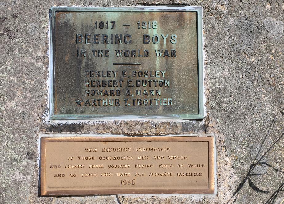 Deering New Hampshire WWI Veterans Memorial