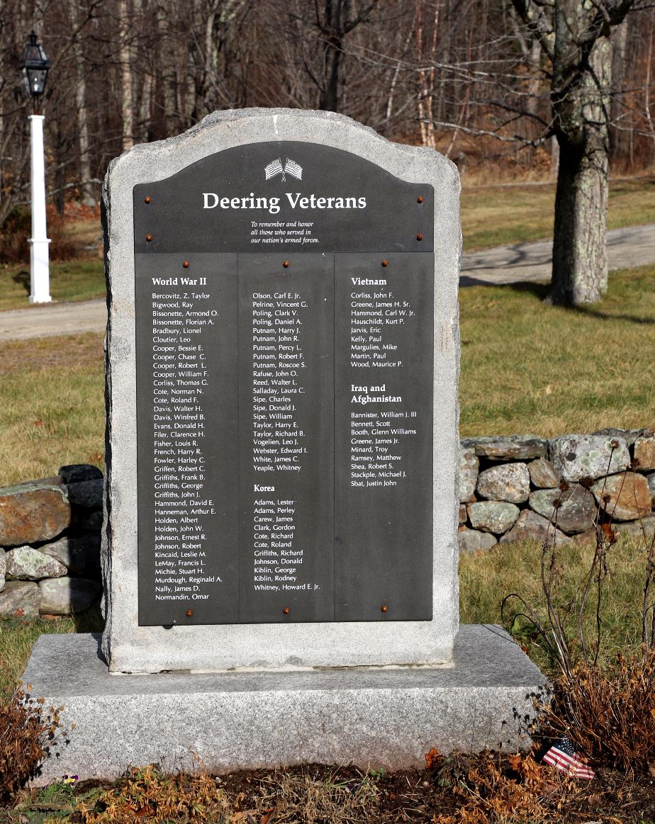 Deering New Hampshire Veterans Memorial