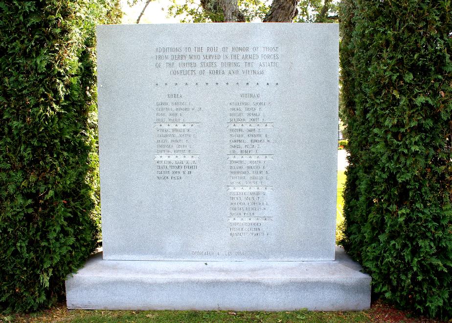 Derry NH Korean War & Vietnam War Memorial Additions