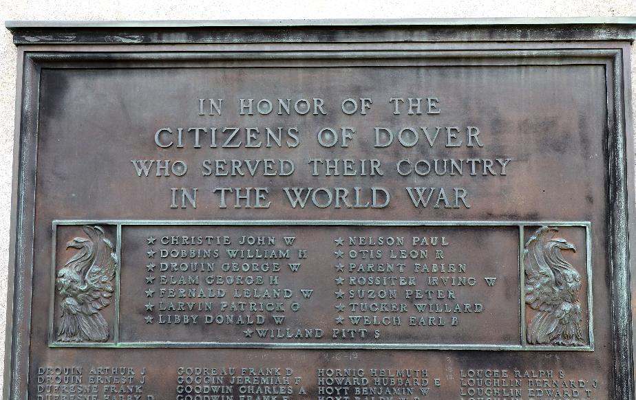 Dover New Hampshire World War I Veterans Memorial