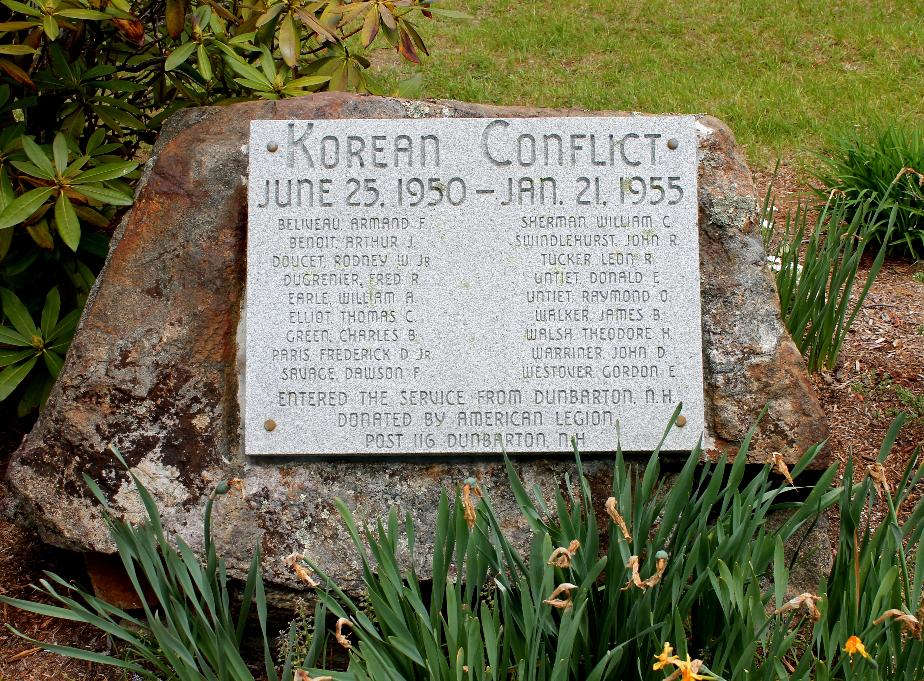 Dunbarton New Hampshire - Korean War Veterans Memorial