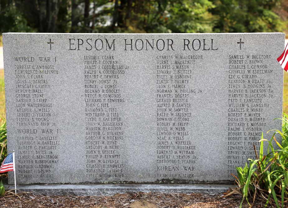 Epsom New Hampshire Veterans Memorial