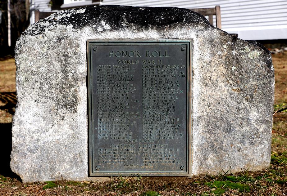 Francestown New Hampshire World War II Veterans Memorial