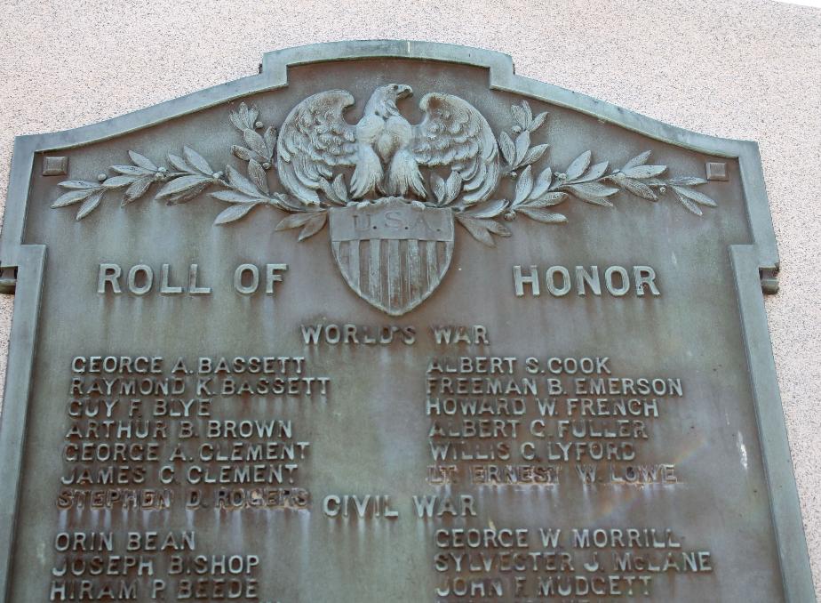 Fremont NH Revolutionary War - Civil War & World War I Veterans Memorial