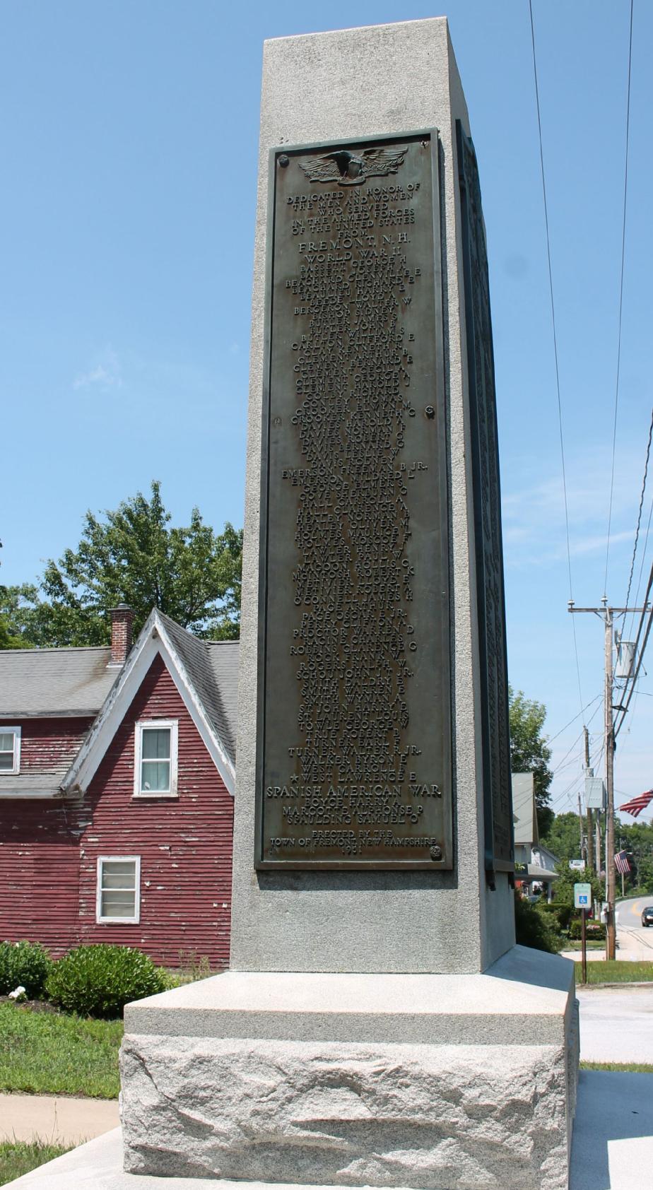 Fremont NH World War II Veterans Memorial