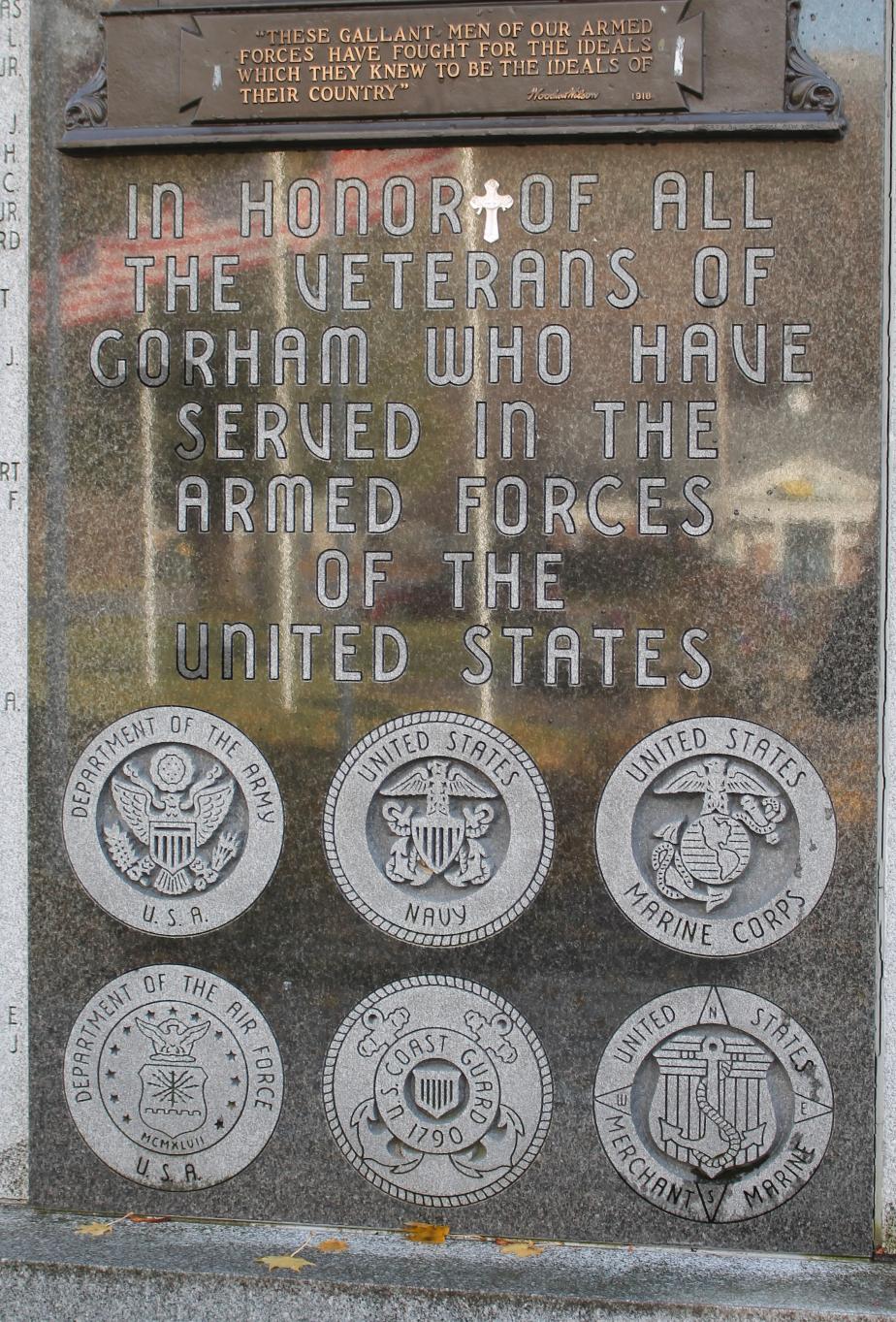 Gorham New Hampshire World War I Veterans Honor Roll