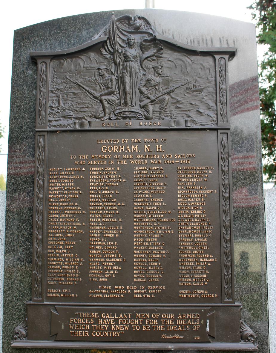 Gorham New Hampshire Veterans Memorial