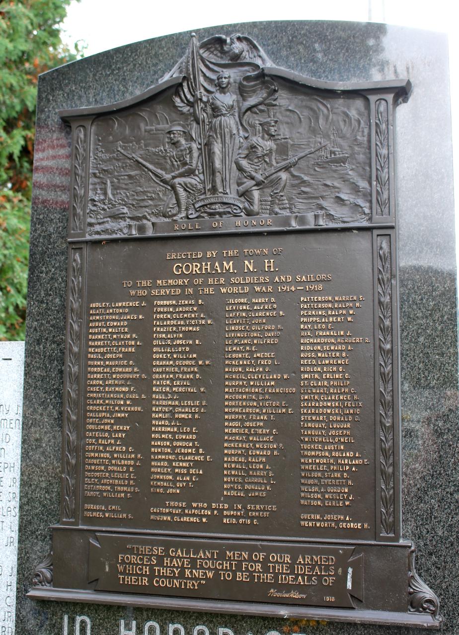 Gorham New Hampshire Veterans Memorial