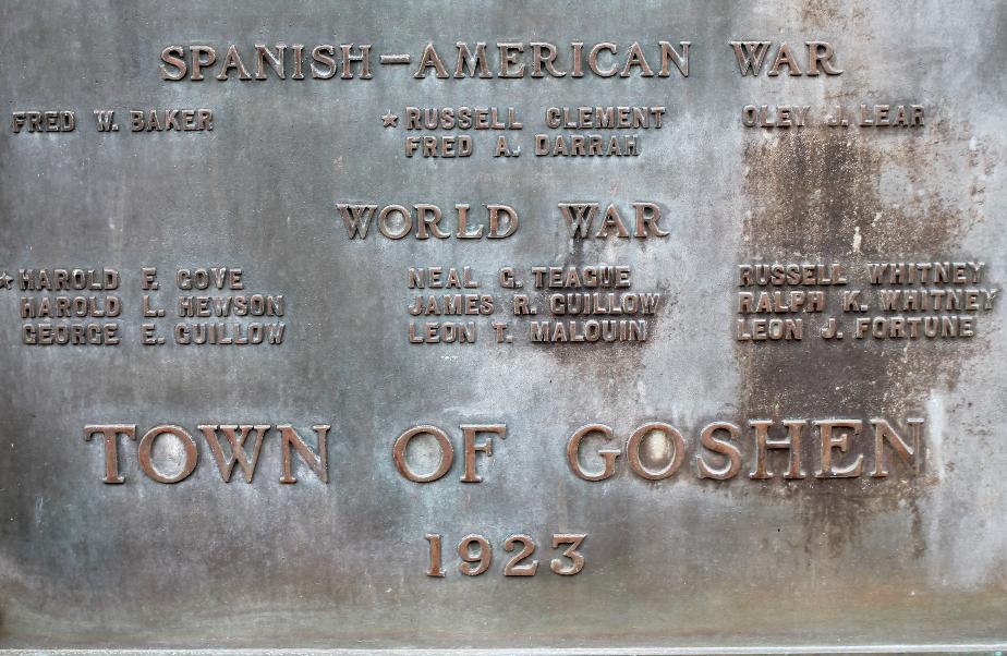 Goshen New Hampshire Veterans Memorial