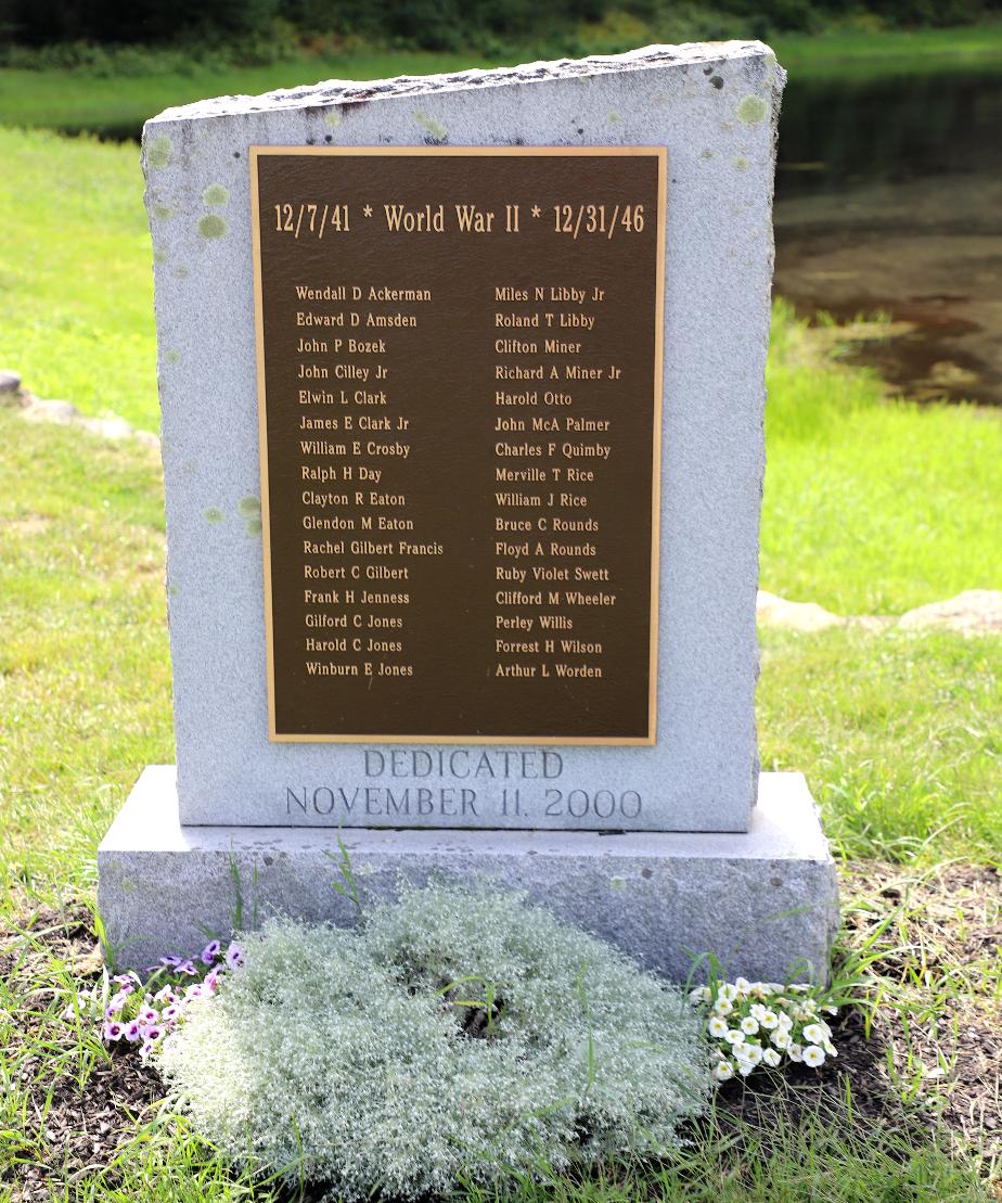 Hill New Hampshire World War II Veterans Memorial