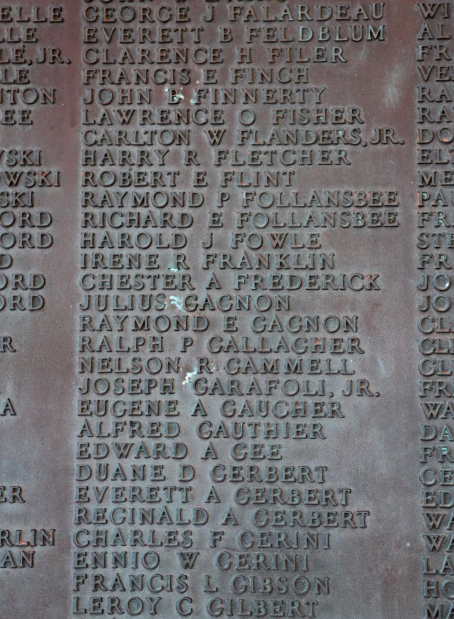 Hillsborough NH World War II Veterans Honor Roll