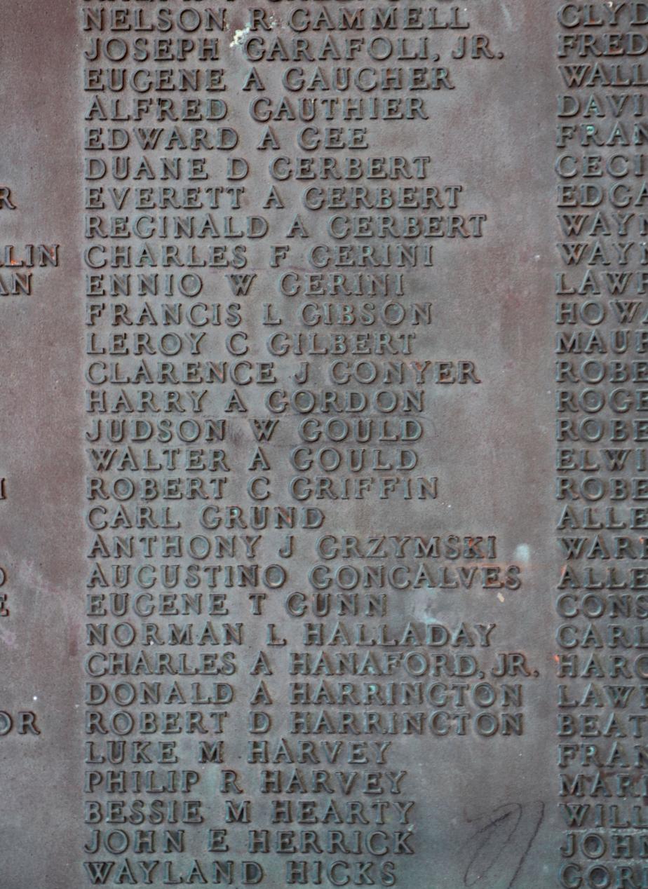 Hillsborough NH World War II Veterans Honor Roll