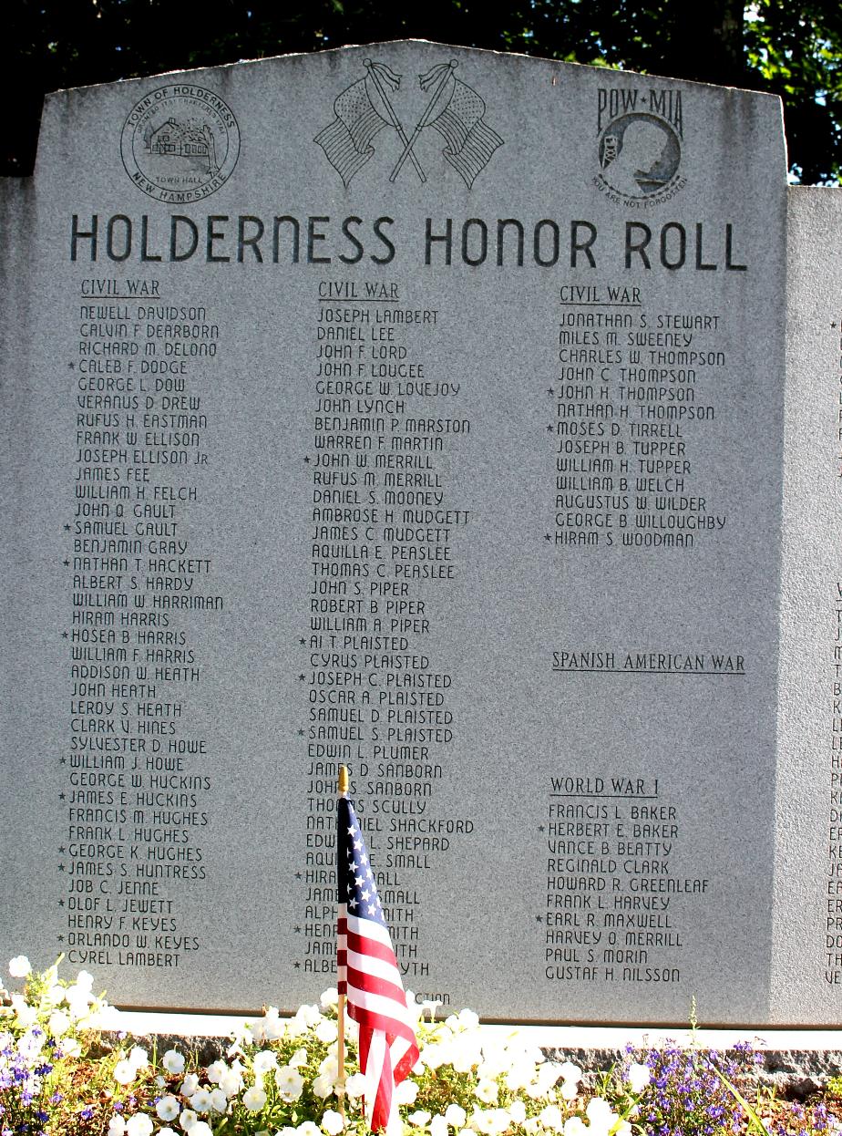 Holderness New Hampshire Veterans Honor Roll