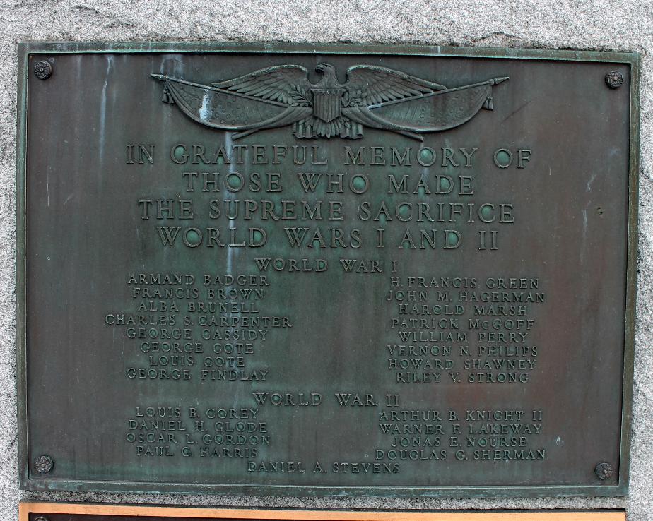 Littleton New Hampshire World War II and Vietnam War Veterans Memorial