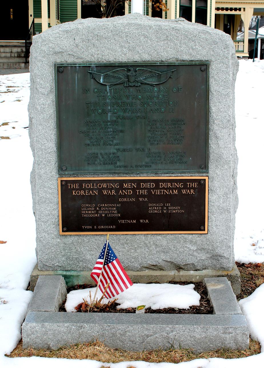 Littleton New Hampshire World War II and Vietnam War Veterans Memorial