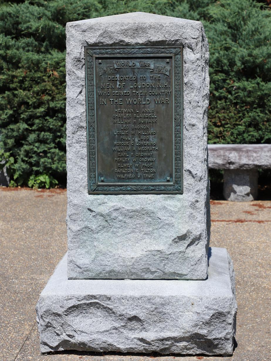 Loudon NH World War I Veterans Memorial