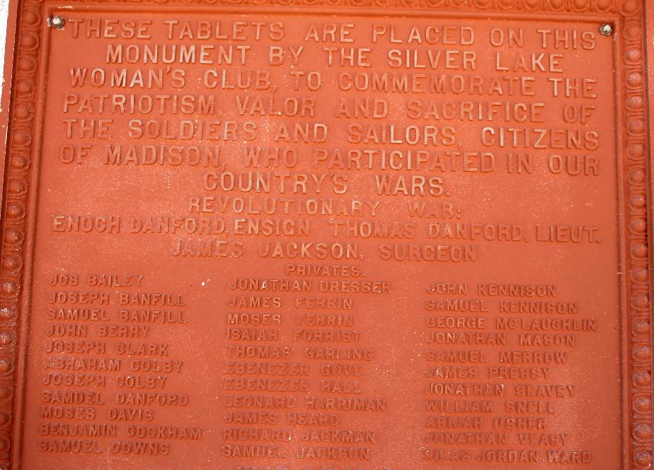 Madison New Hampshire Revolutionary War and War of 1812 Veterans Memorial