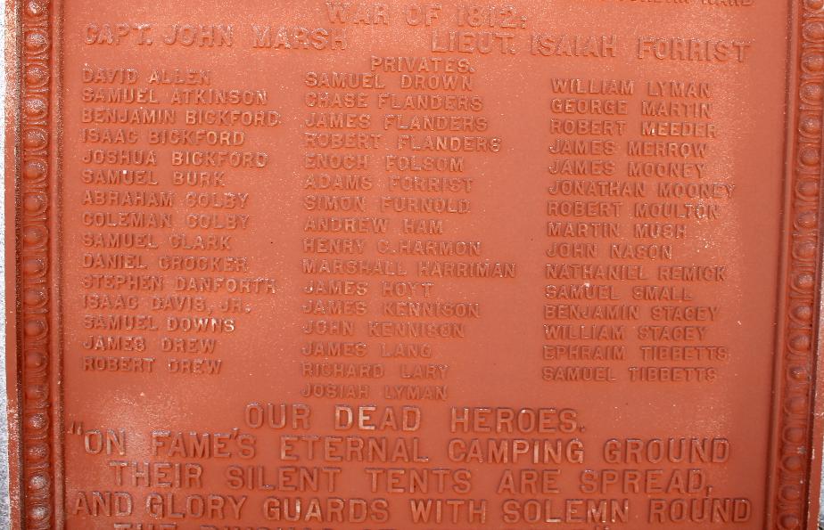 Madison New Hampshire War of 1812 Veterans Memorial