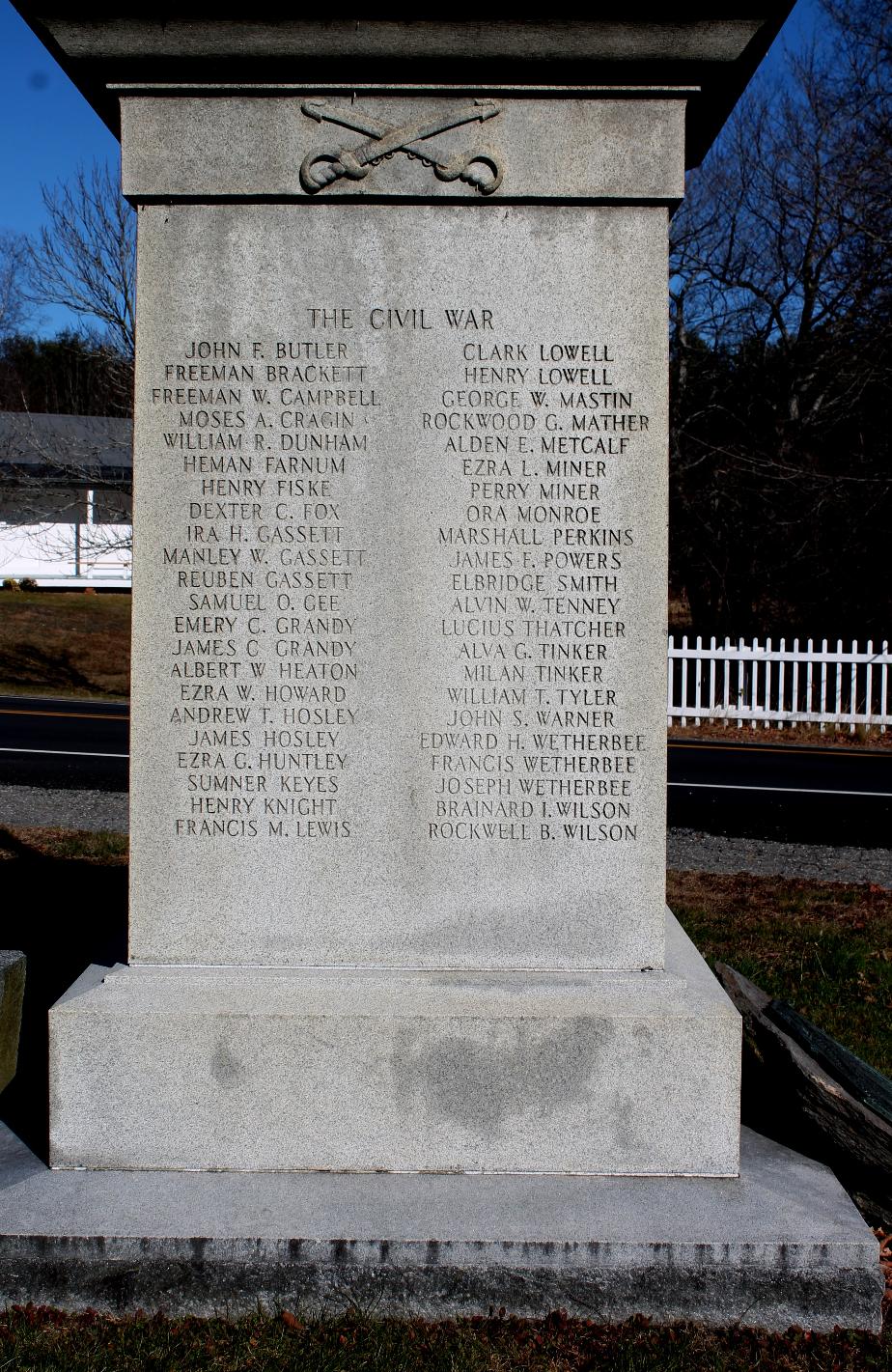 Marlow New Hampshire Civil War Veterans Memorial