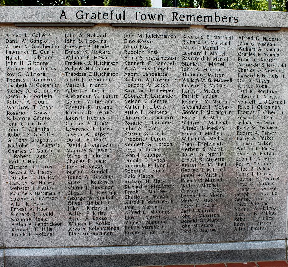 Milford NH - World War II Veterans Memorial