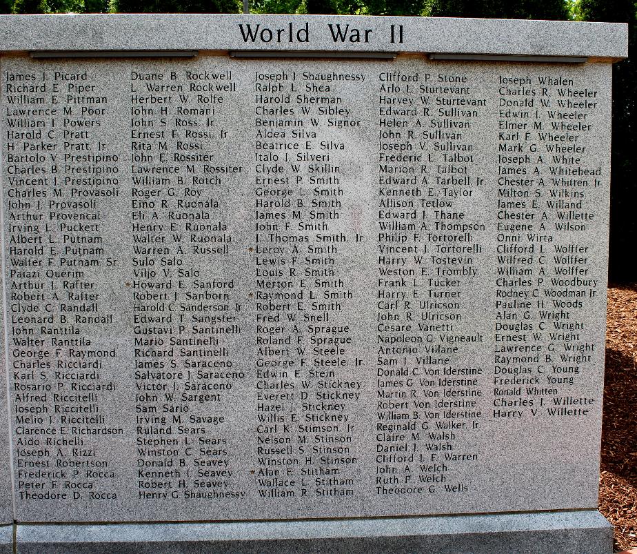 Milford NH - World War II Veterans Memorial