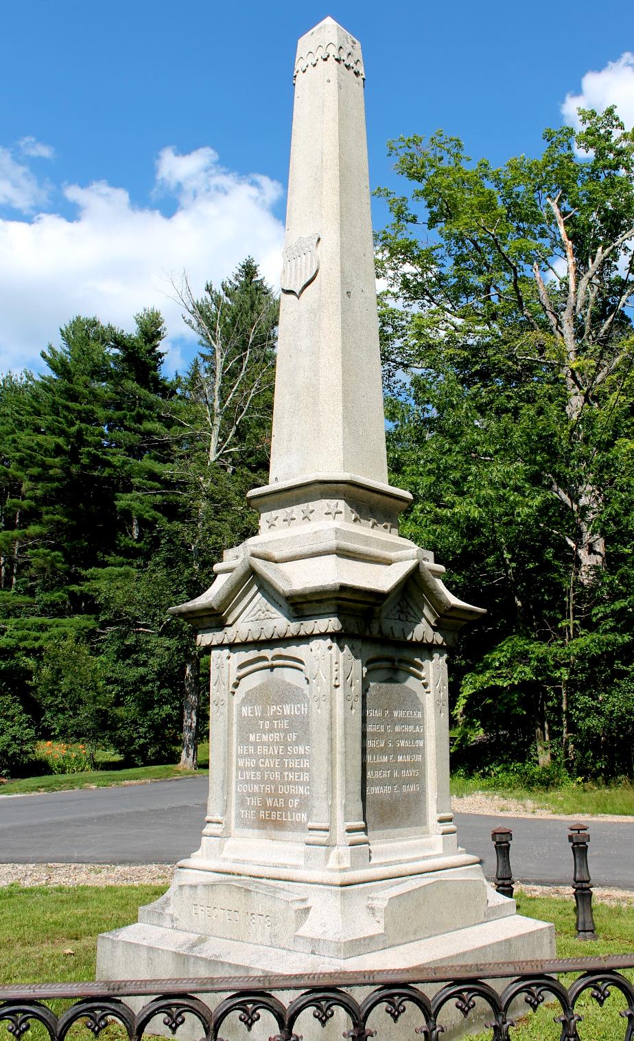 New Ipswich New Hampshire Civil War Veterans Memorial