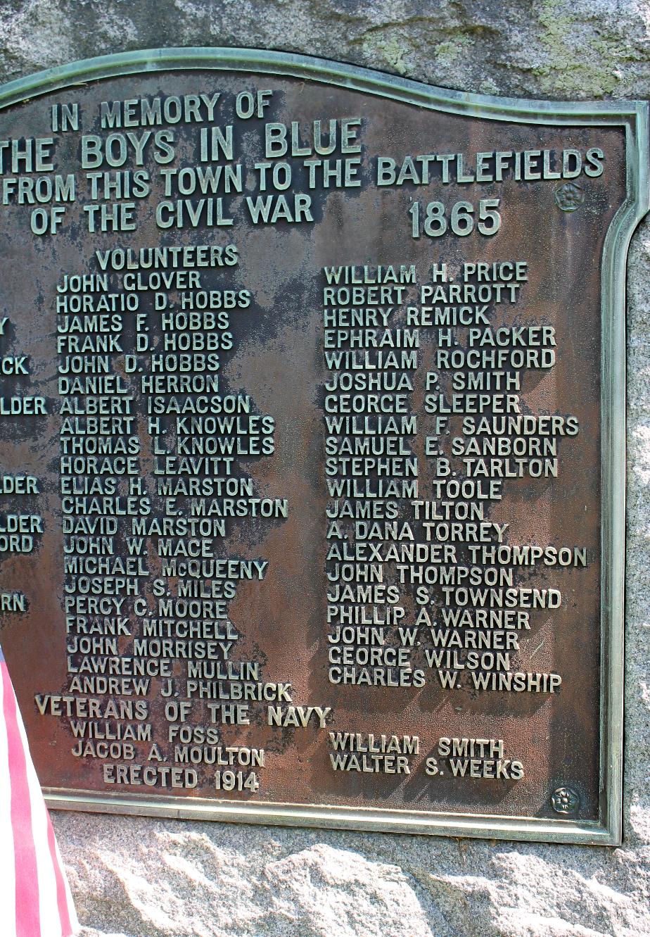 North Hampton New Hampshire Civil War Veterans Memorial