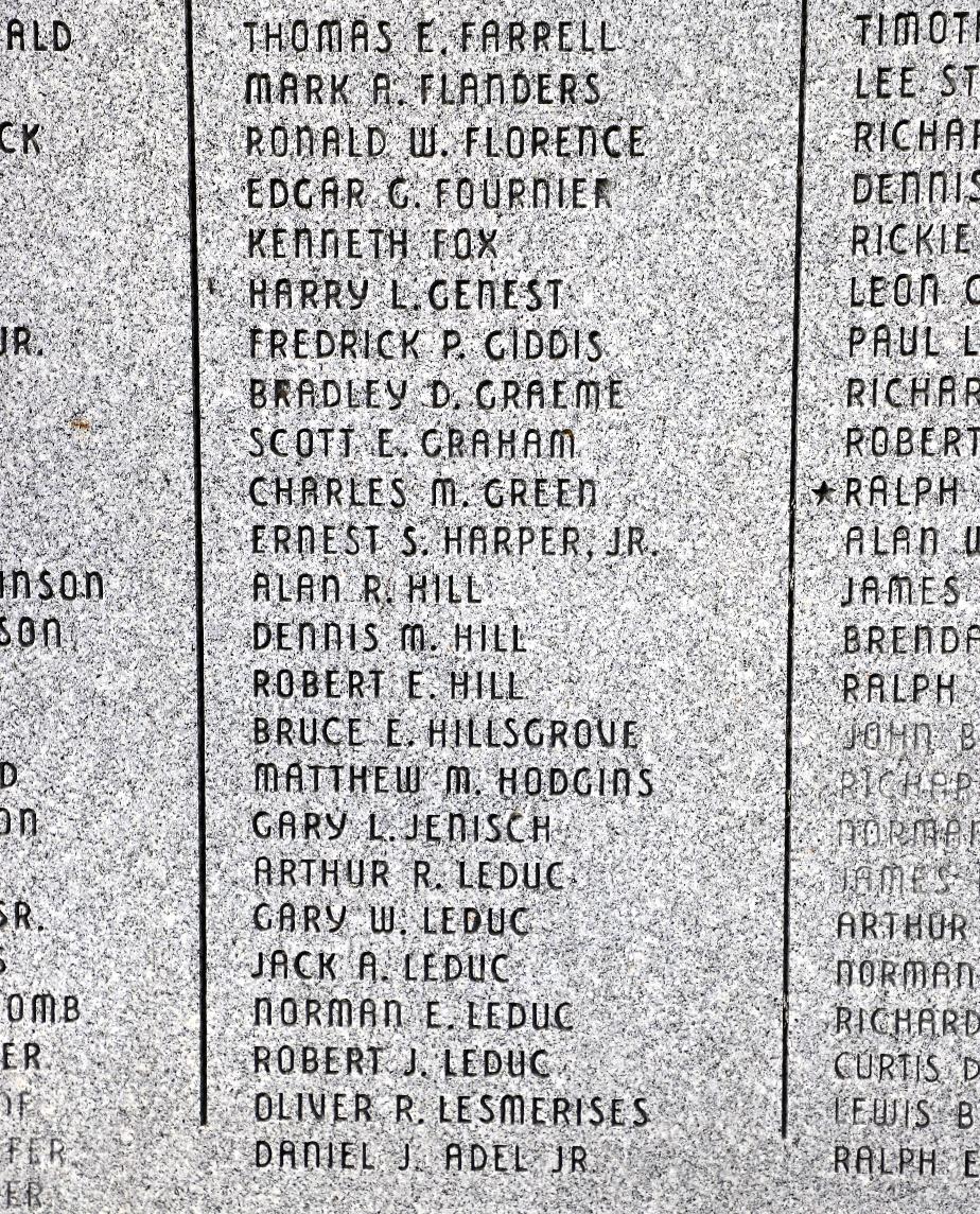 Pittsfield NH Veterans Memorial - Vietnam Honor Roll