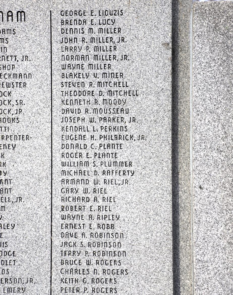 Pittsfield NH Veterans Memorial - Vietnam Honor Roll