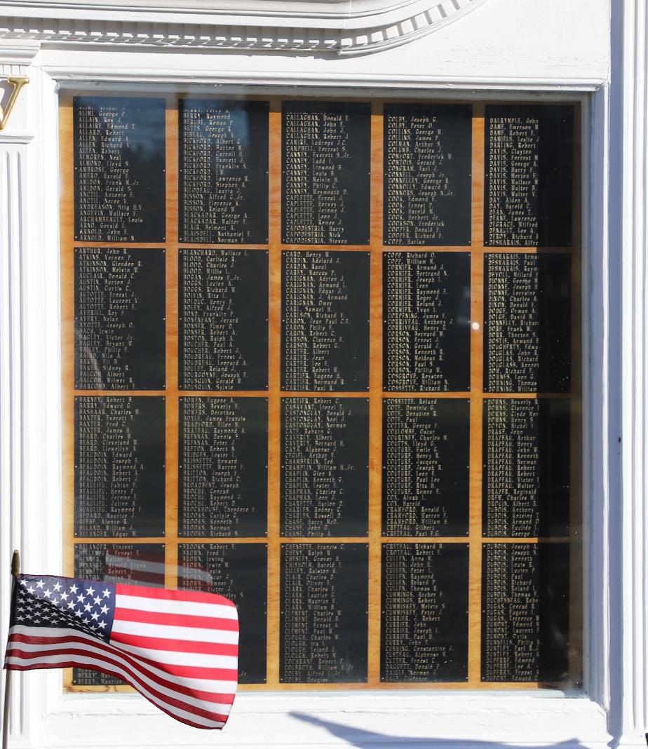 Rochester New Hampshire World War II Veterans Honor Roll