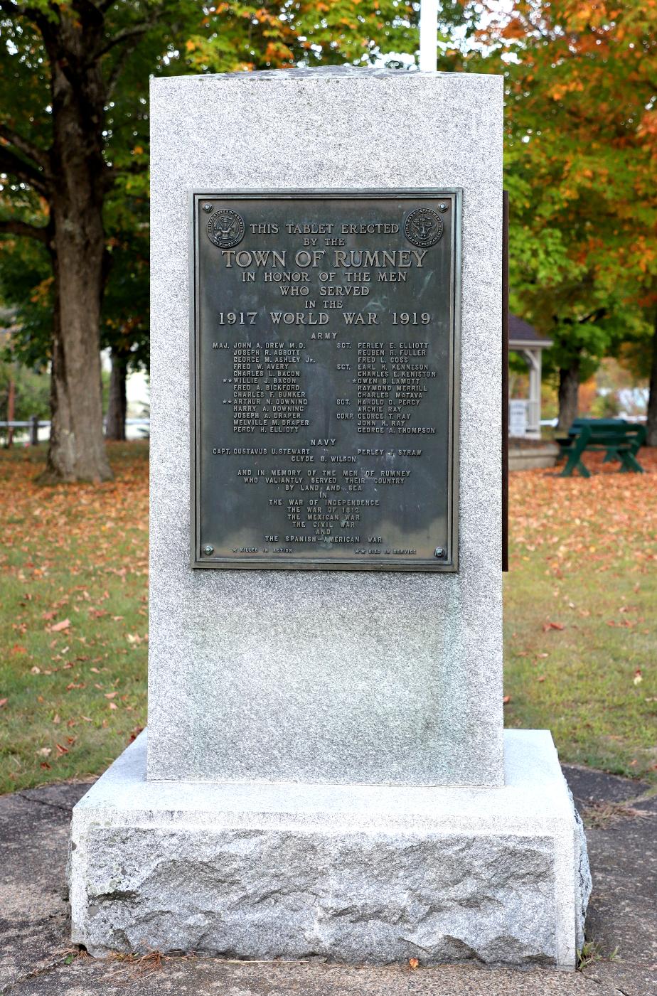 Rumney New Hampshire Veterans Memorial