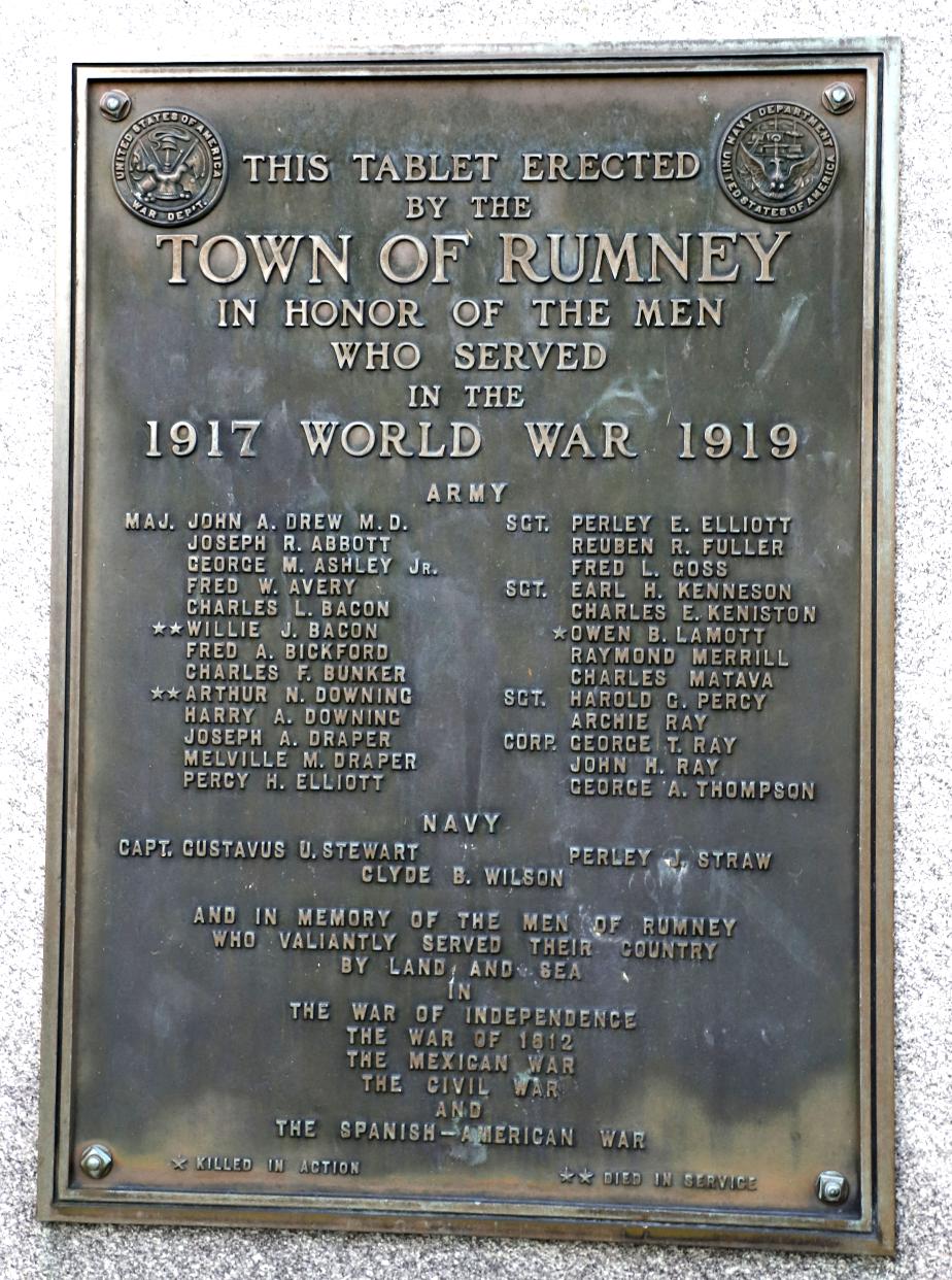 Rumney New Hampshire Veterans Memorial