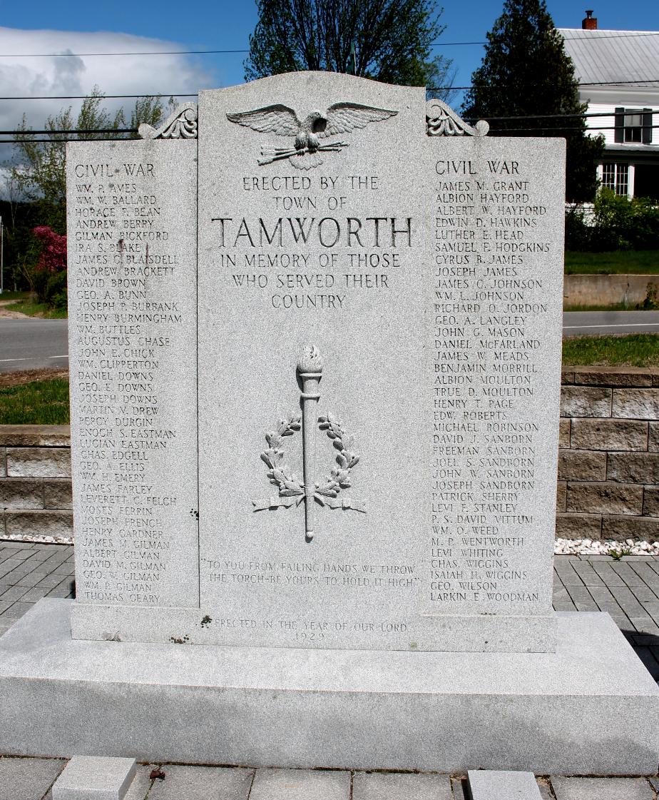 Tamworth New Hampshire Civil War Veterans Memorial