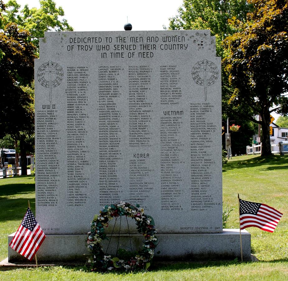 Troy, New Hampshire Veterans Memorial