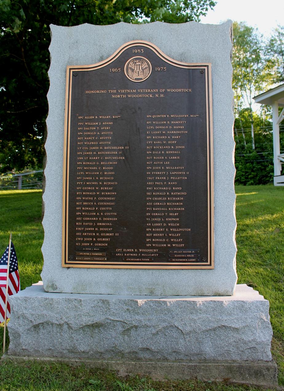 Woodstock NH Vietnam War Honor Roll