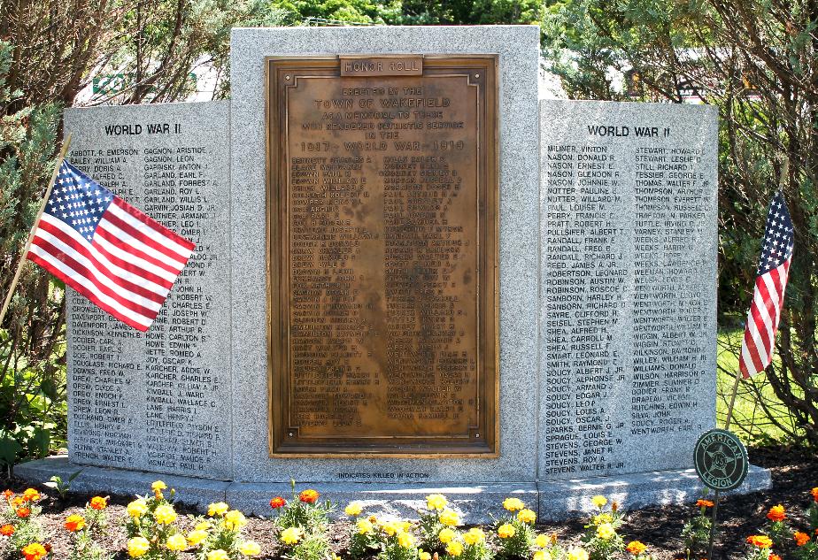 Wakefield NH World War I & World War II Veterans Honor Roll