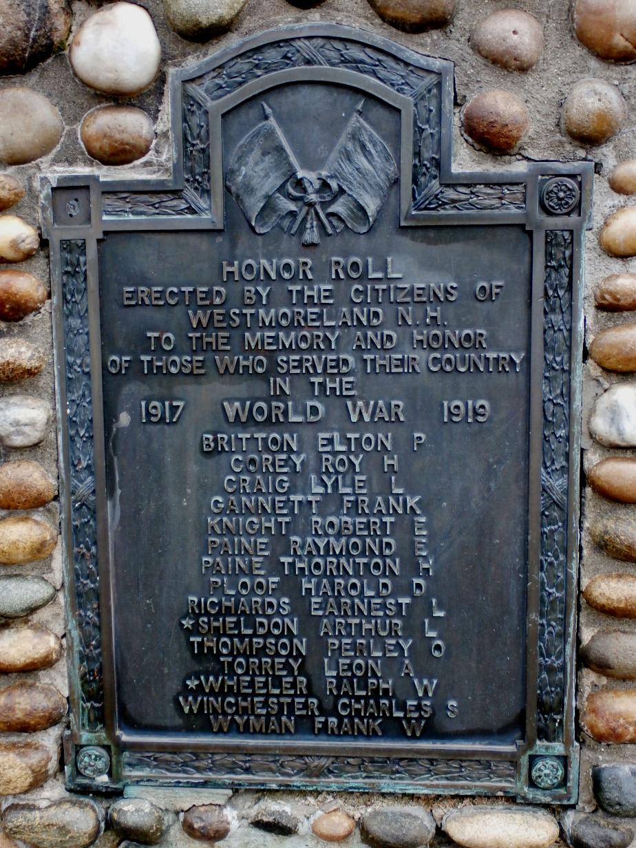 Westmoreland World War I Honor Roll