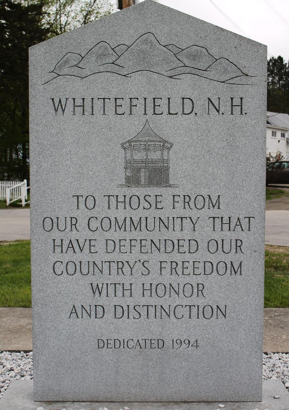 Whitefield New Hampshire Veterans Memorial