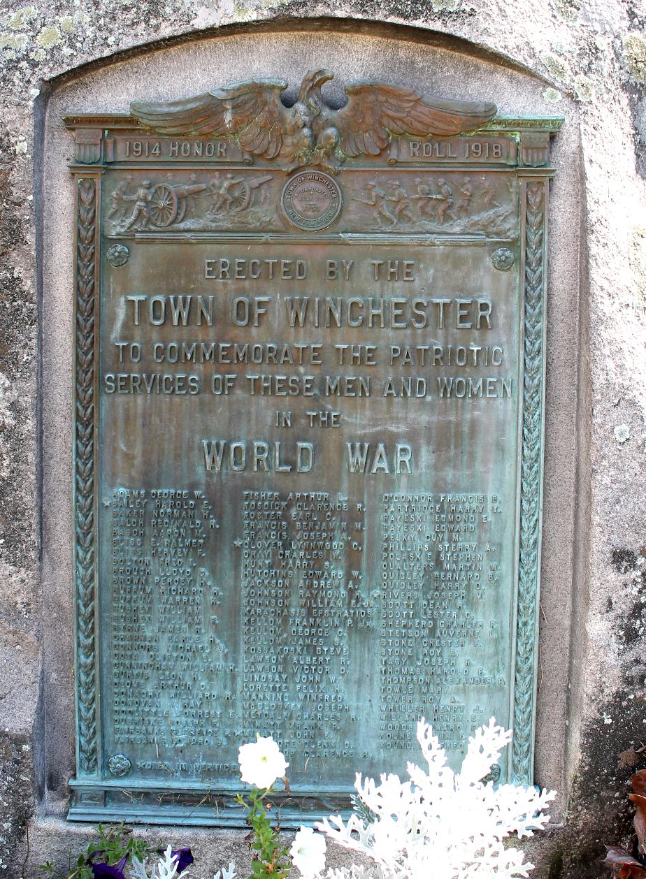 Winchester New Hampshire World War I Veterans Memorial