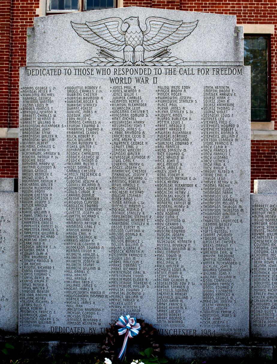 Winchester New Hampshire World War II Veterans Memorial