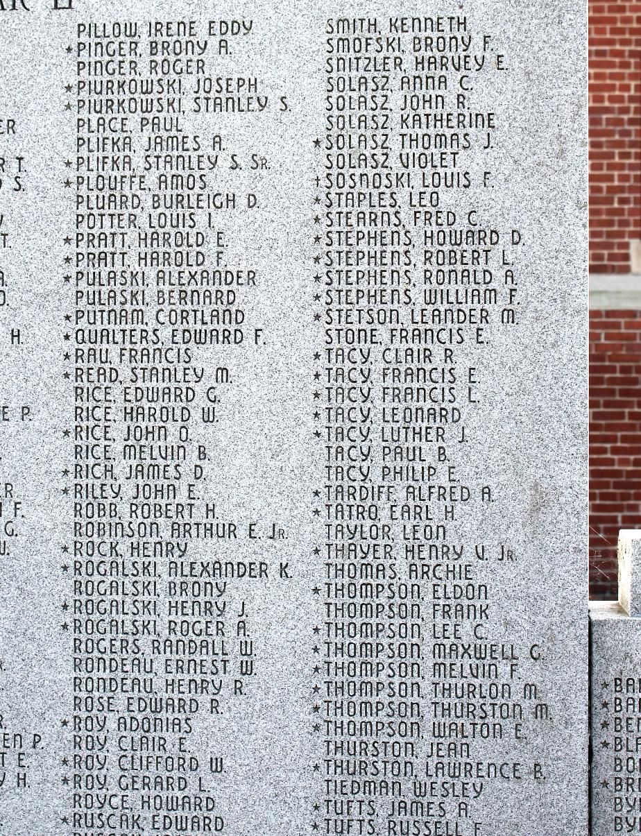 Winchester New Hampshire World War II Veterans Memorial