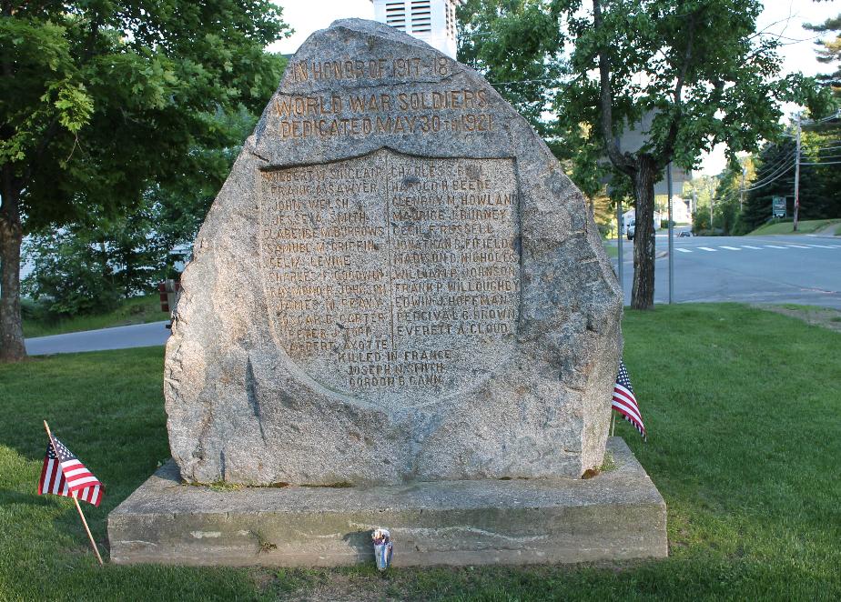 Woodstock NH World War I Honor Roll