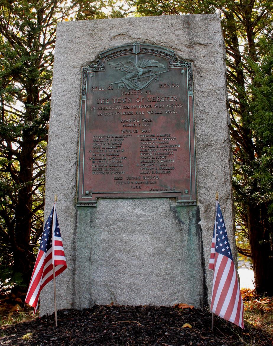 Chester World War I Veteran Honor Roll Monument