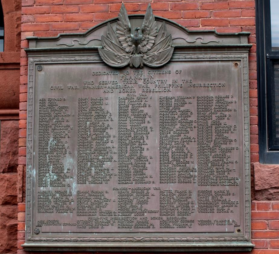 Franklin New Hampshire Civil War & Spanish-American War Veterans Memorial