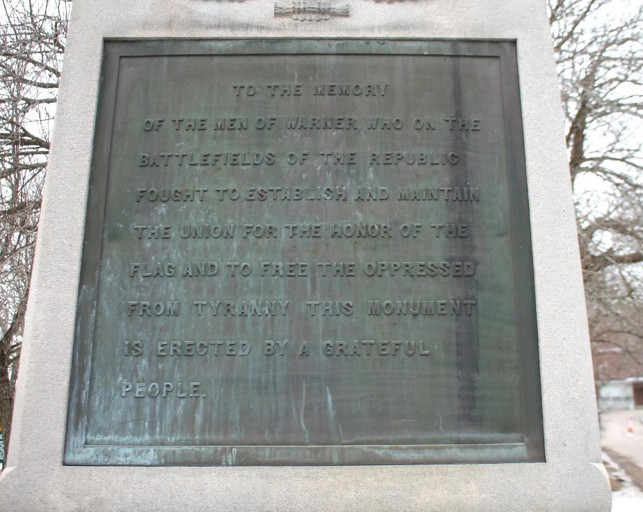 Warner New Hampshire Civil War Veterans Memorial