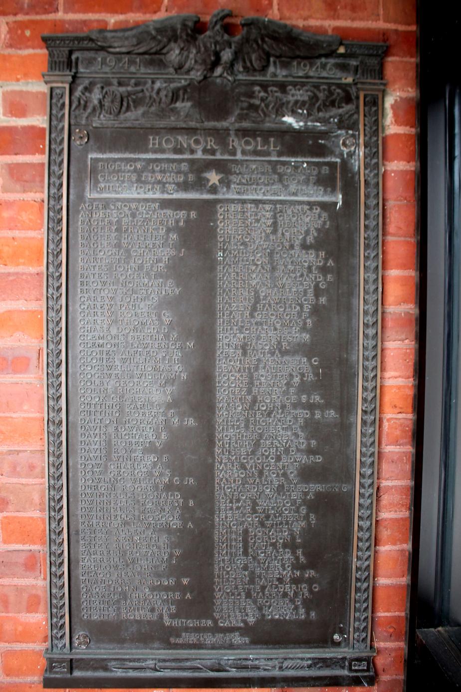 Warner New Hampshire World War II Veterans Memorial