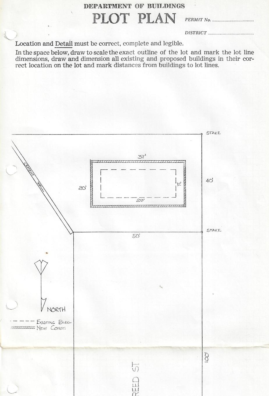 Merci Train Building Renovation Plan 1982