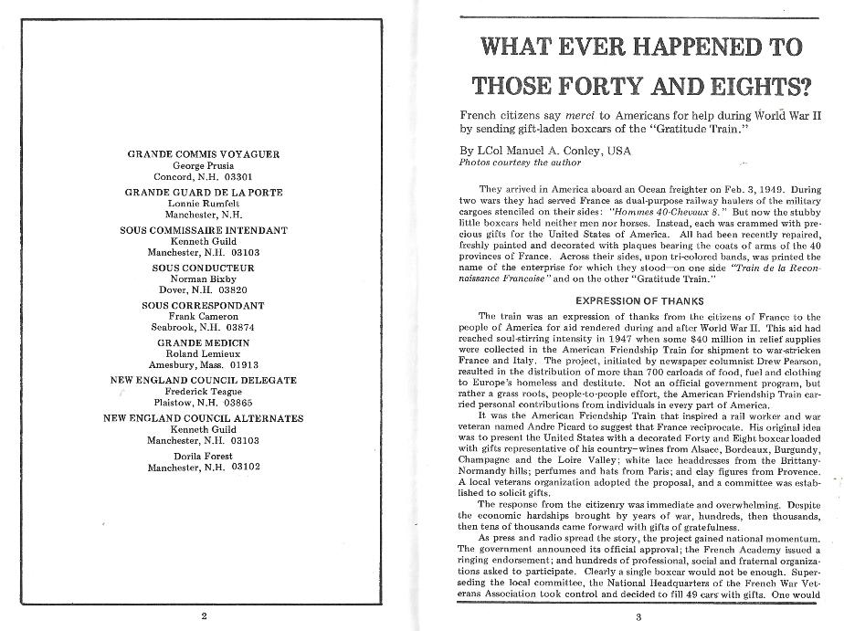 NH American Legion 40 & 8 Merci Train History Document
